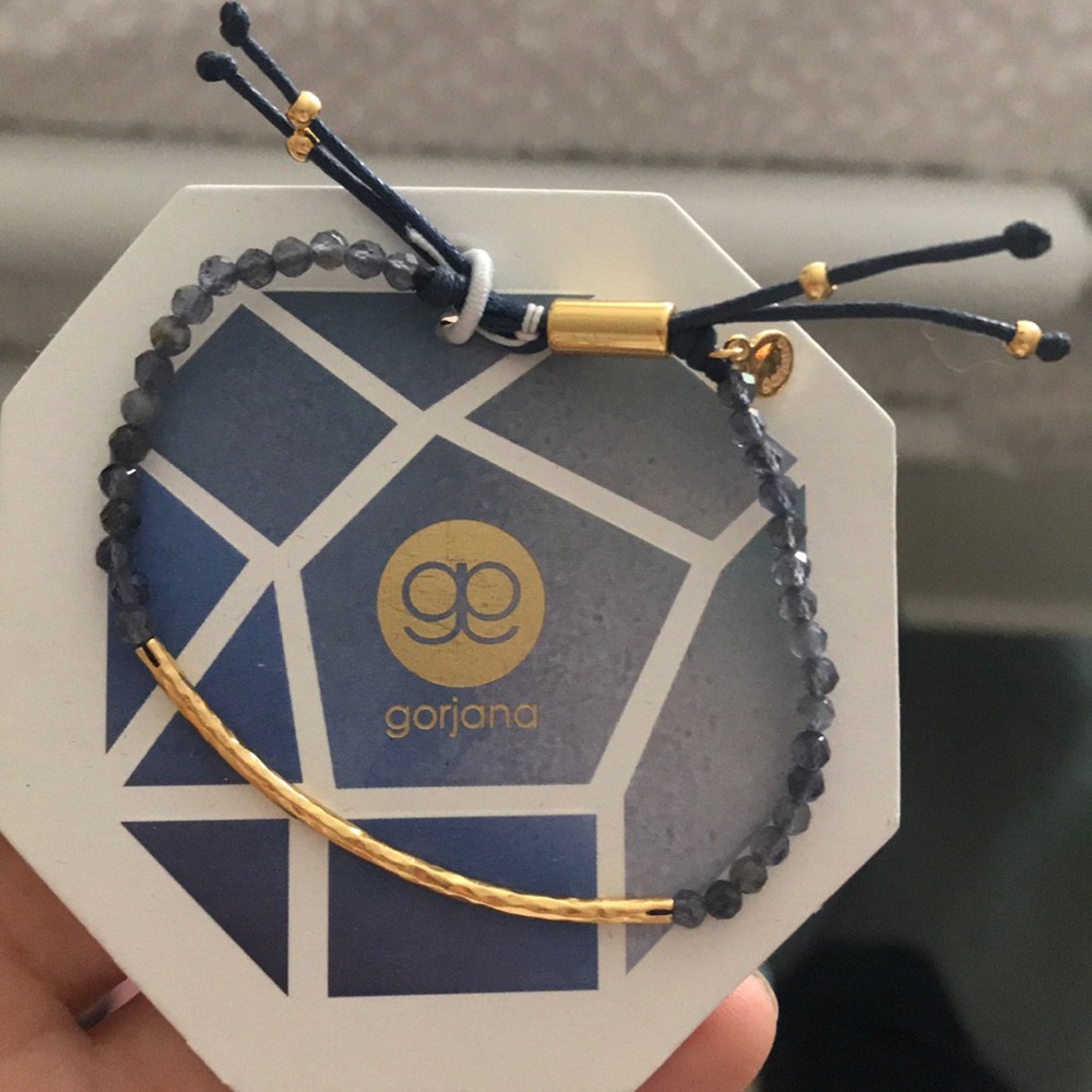 Blue and gold gem braclet